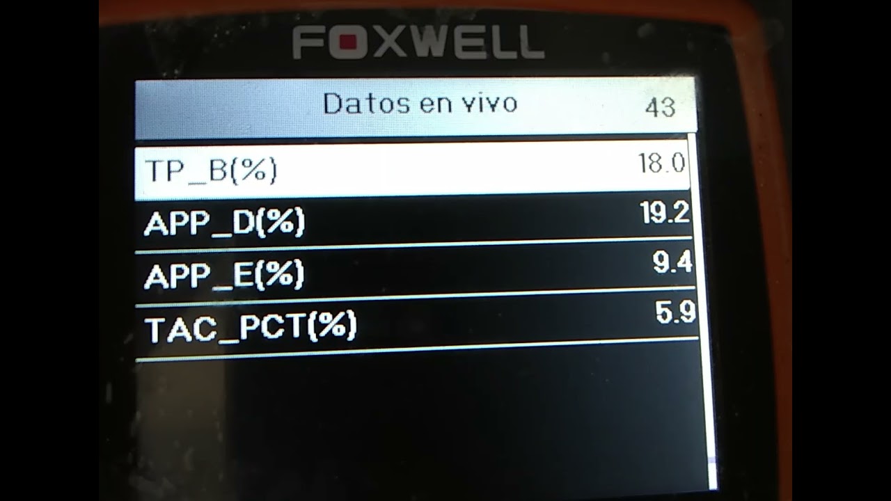 correlación de app E/D parámetros en un scaner código P2138