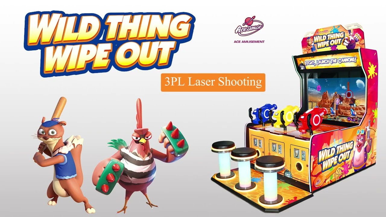 Wild-Thing Wipe-Out(3PL Laser Shooting Game):Knock down the evil little animal! | ACE Amusement
