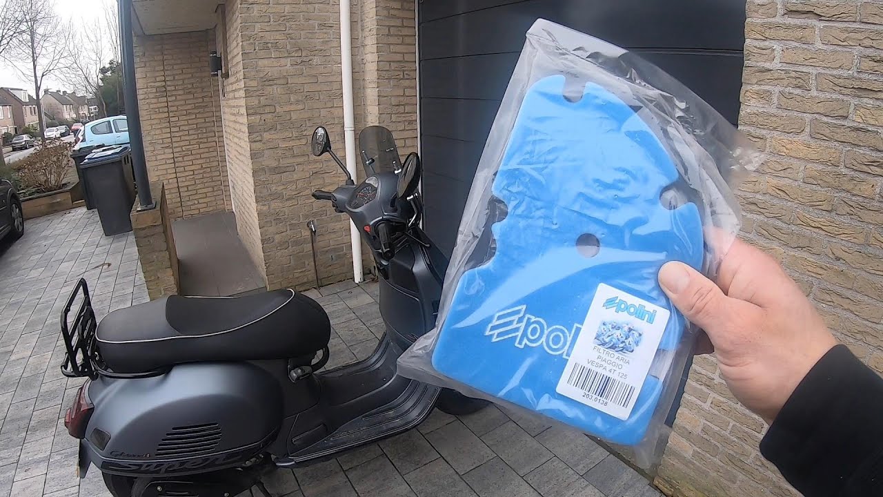 Vespa GTS 300 from 0-100km original/Polini air filter