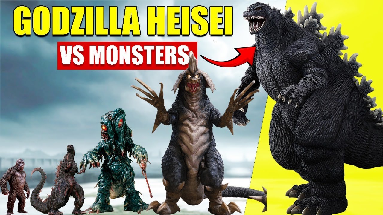Heisei Godzilla vs MonsterVerse & Toho Titans &ndash; Full Size Comparison 2025