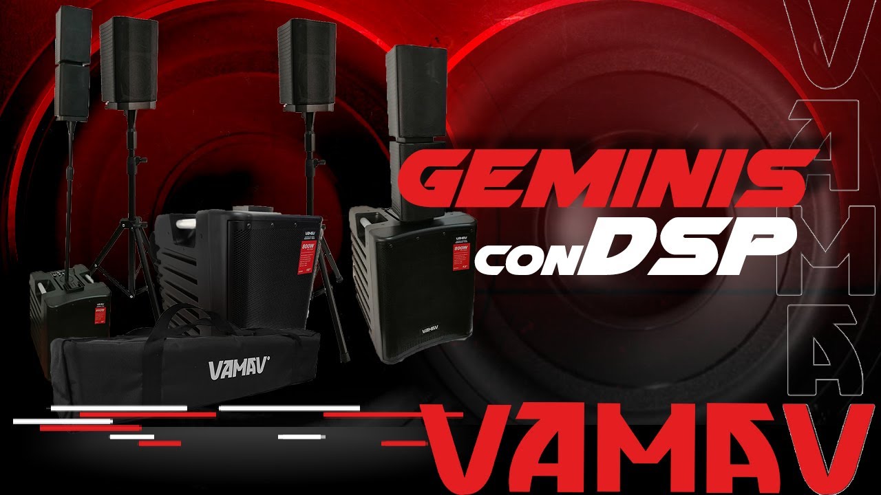 SISTEMA GEMINIS 400W R.M.S CON DSP. SUBWOOFER DE 12 PULGADAS Y DOS SATÉLITES.