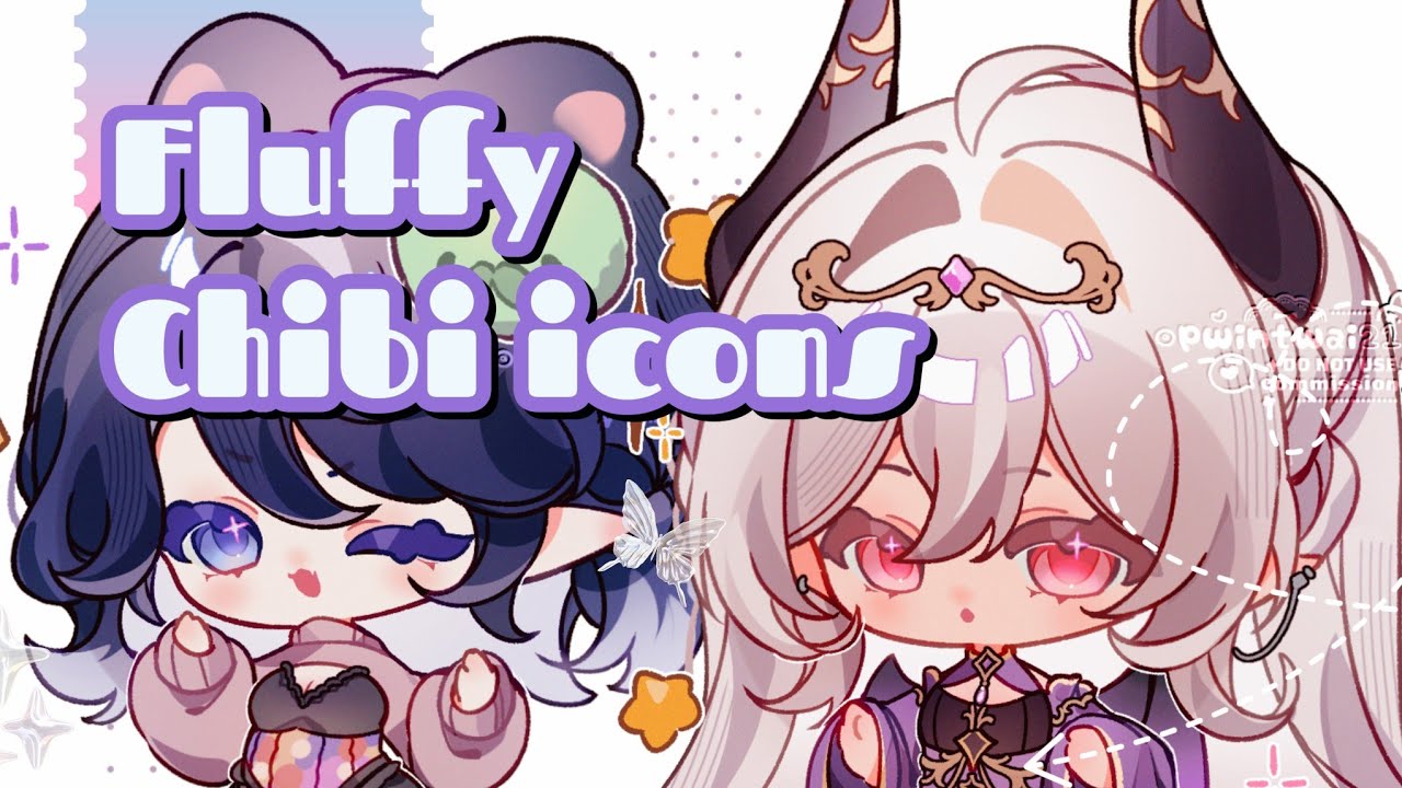 Making fluffy chibi icons | Speedpaint [IbisPaintX]