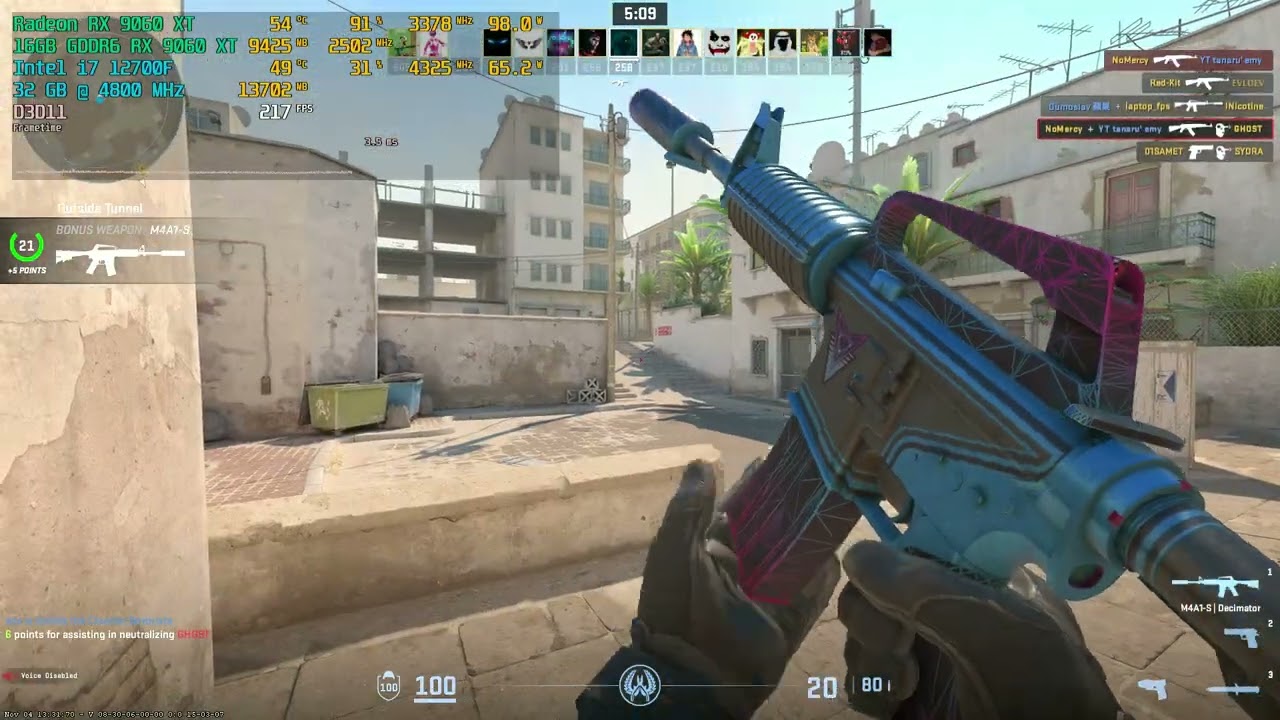 Counter Strike 2 - RX 9060 XT + i7 12700F | 1080P | HIGH Settings