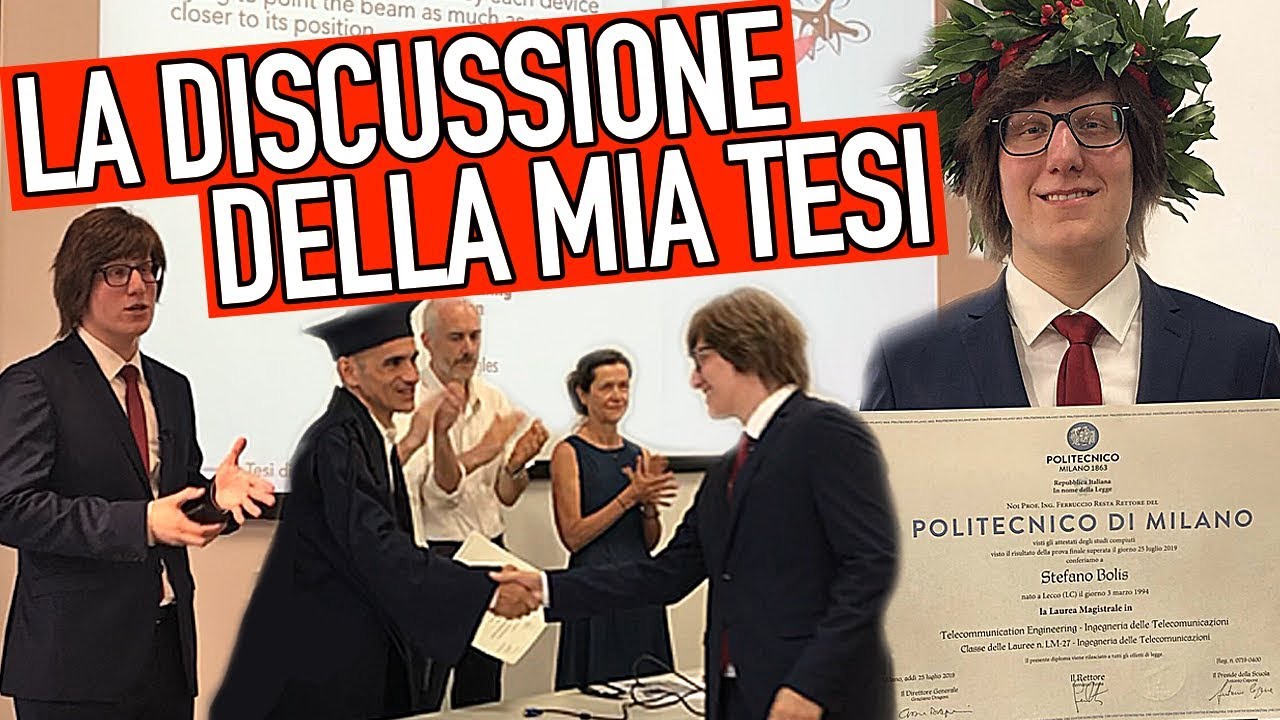 La discussione della mia tesi di laurea magistrale in telecomunicazioni!