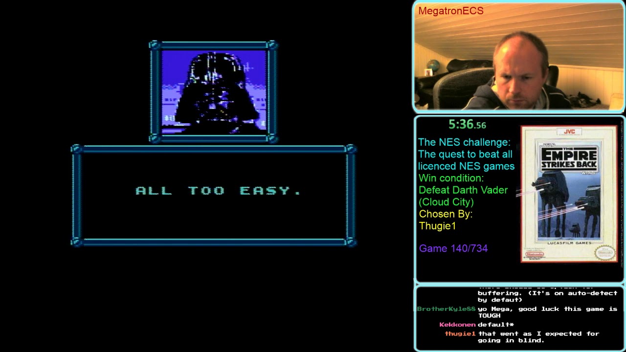 NES Challenge: Game#140: Star Wars: The Empire Strikes Back(part 1)