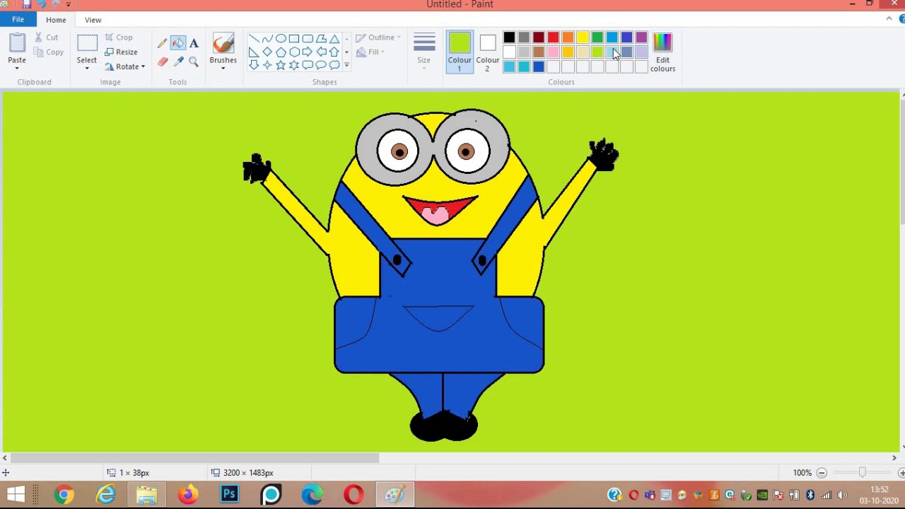 How  to draw Minion in Ms Paint