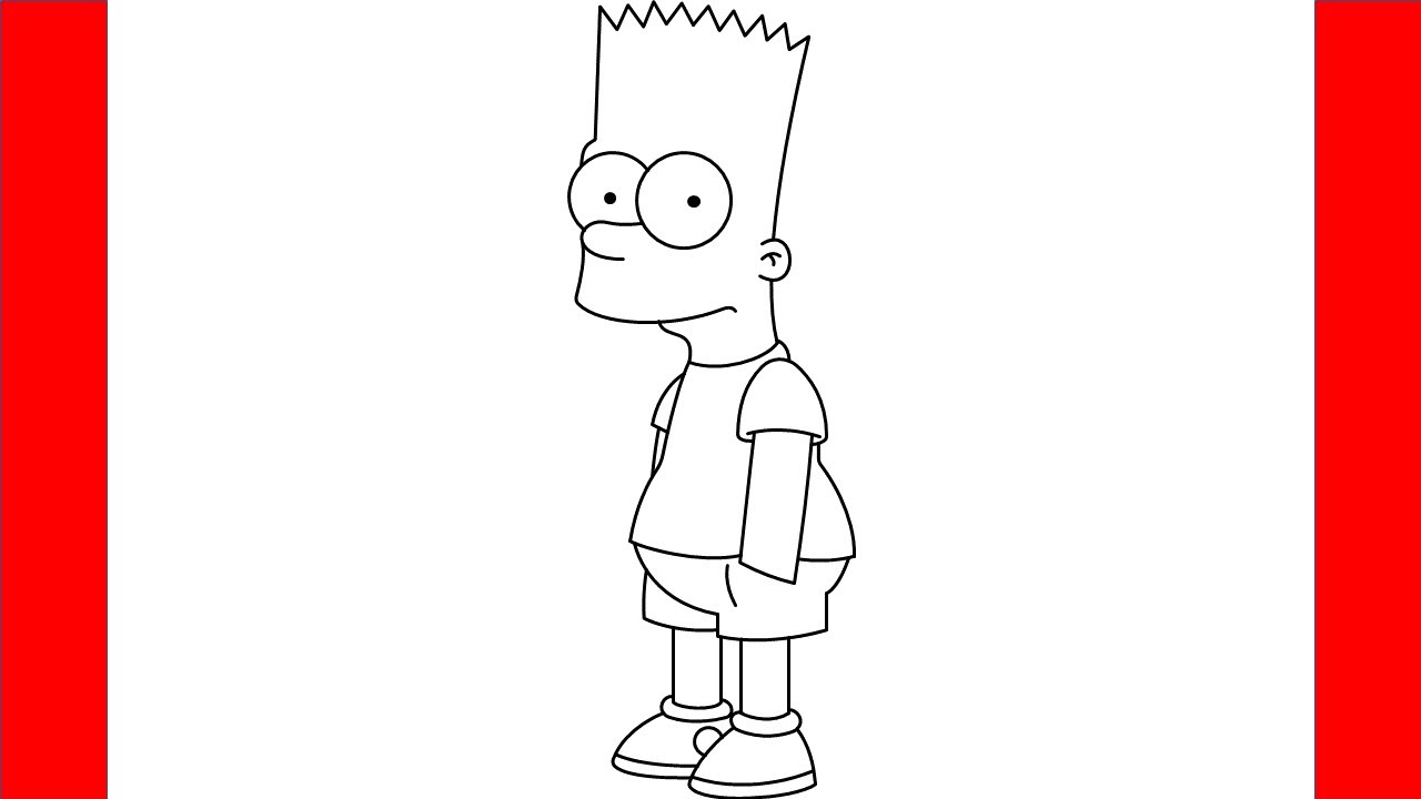 How To Draw Bart Simpson From The Simpson - Step By Step Drawing