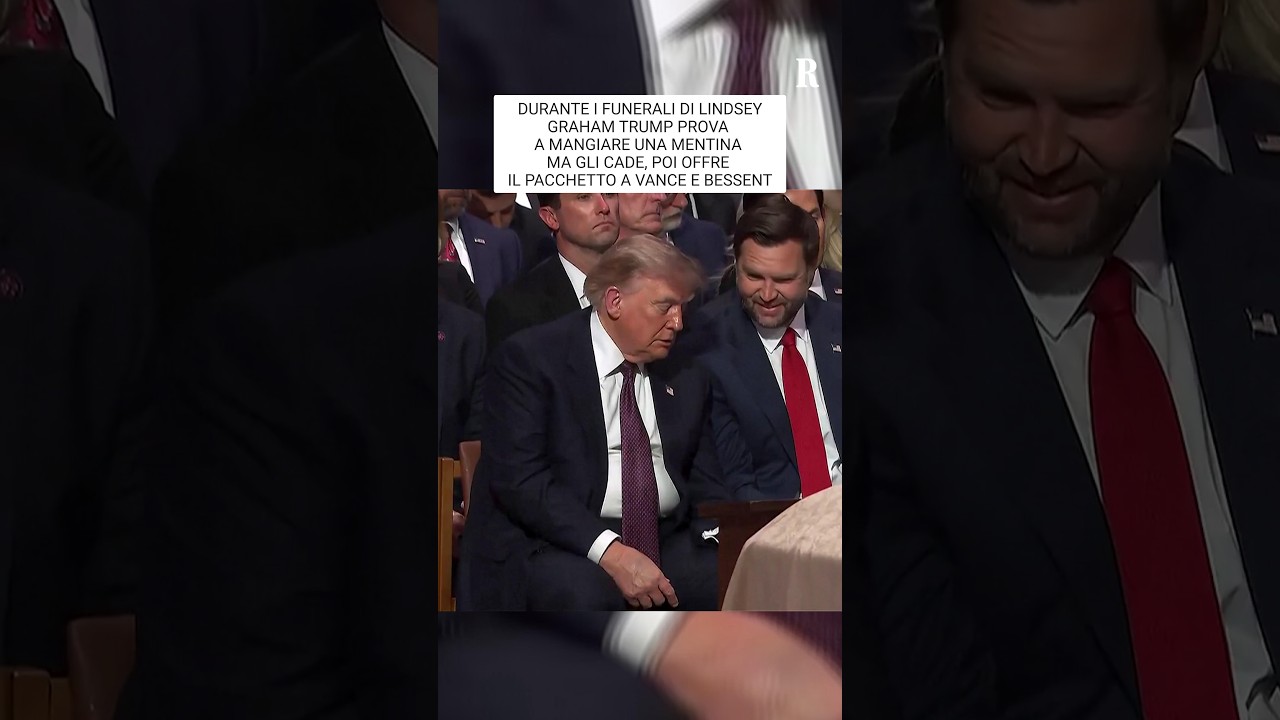 Donald Trump e le mentine ai funerali di Lindsey Graham