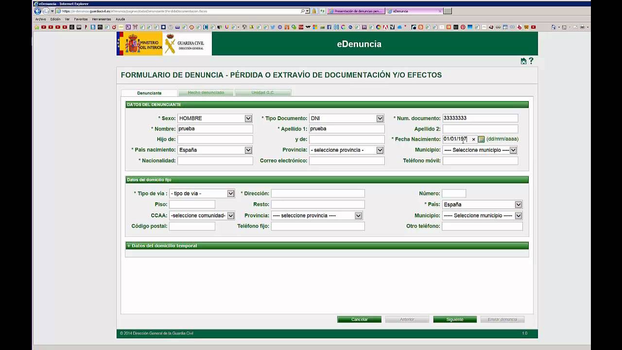 La Guardia Civil pone en marcha el sistema de denuncia v&iacute;a Internet 