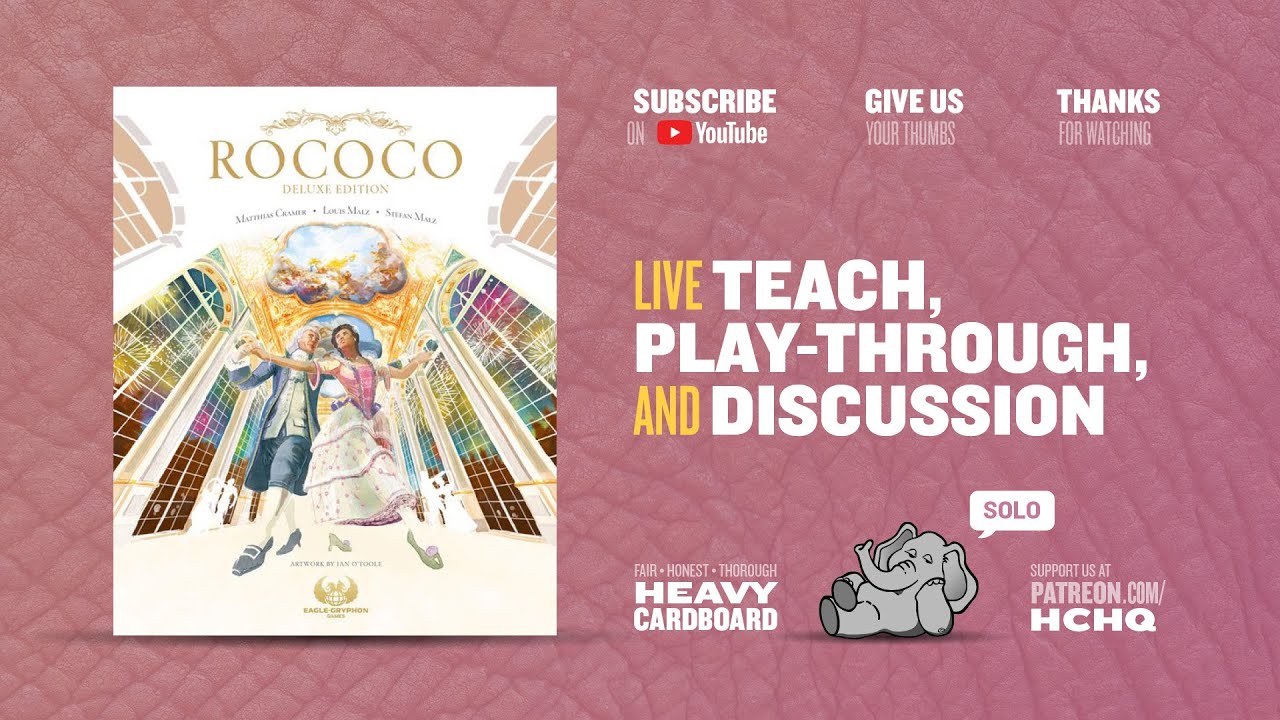 Rococo: Deluxe Edition --- solo Play-through by Heavy Cardboard