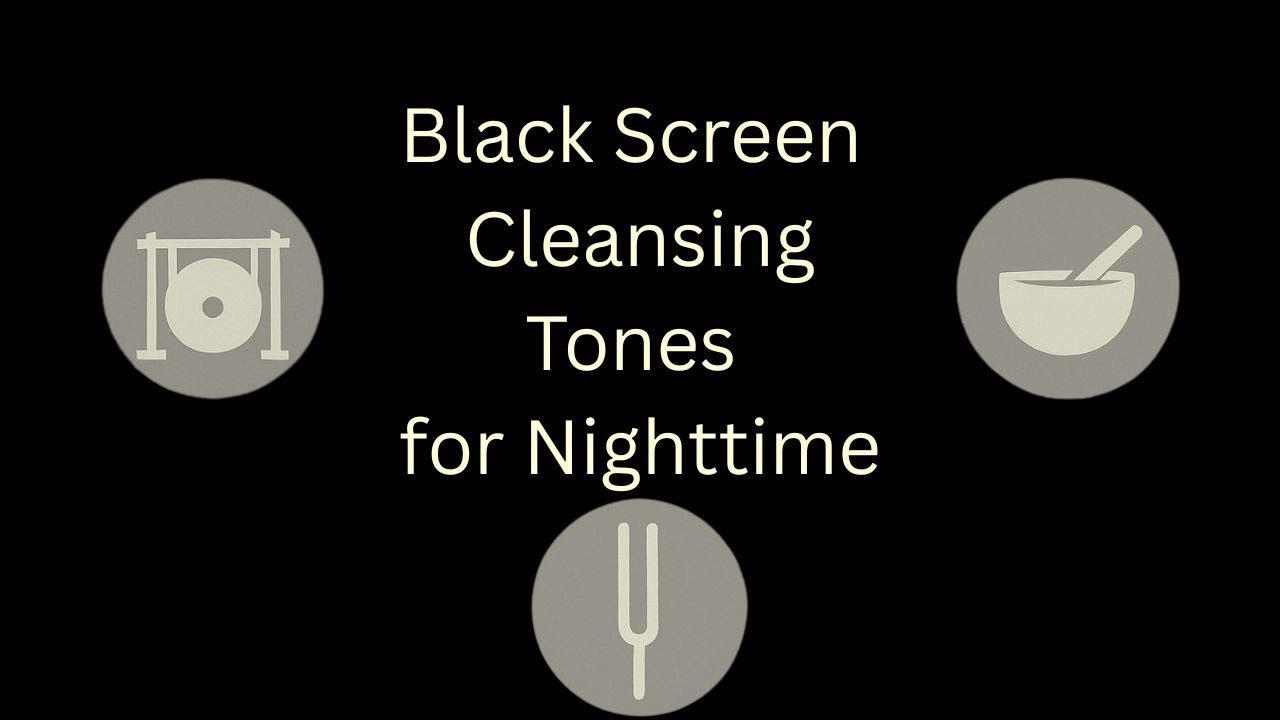 8-Hour BLACK SCREEN Gong & Healing Instruments for Emotional Release and Soothing