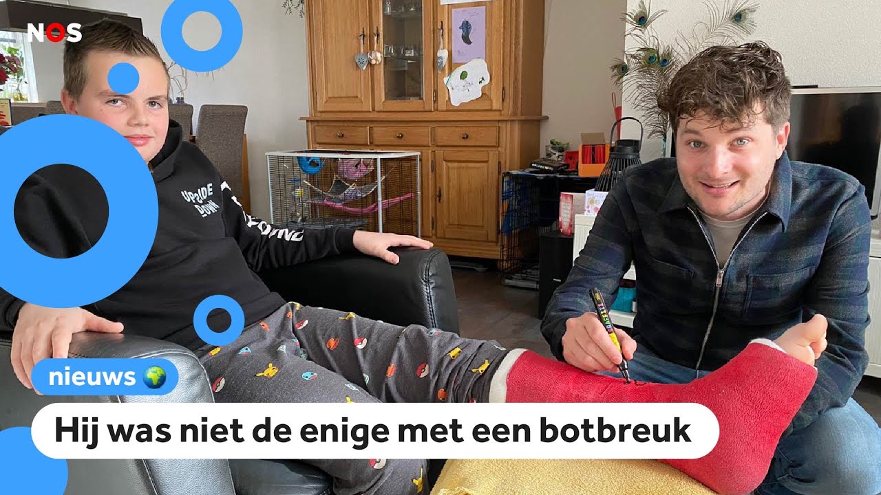 Aico brak zijn enkel op het ijs