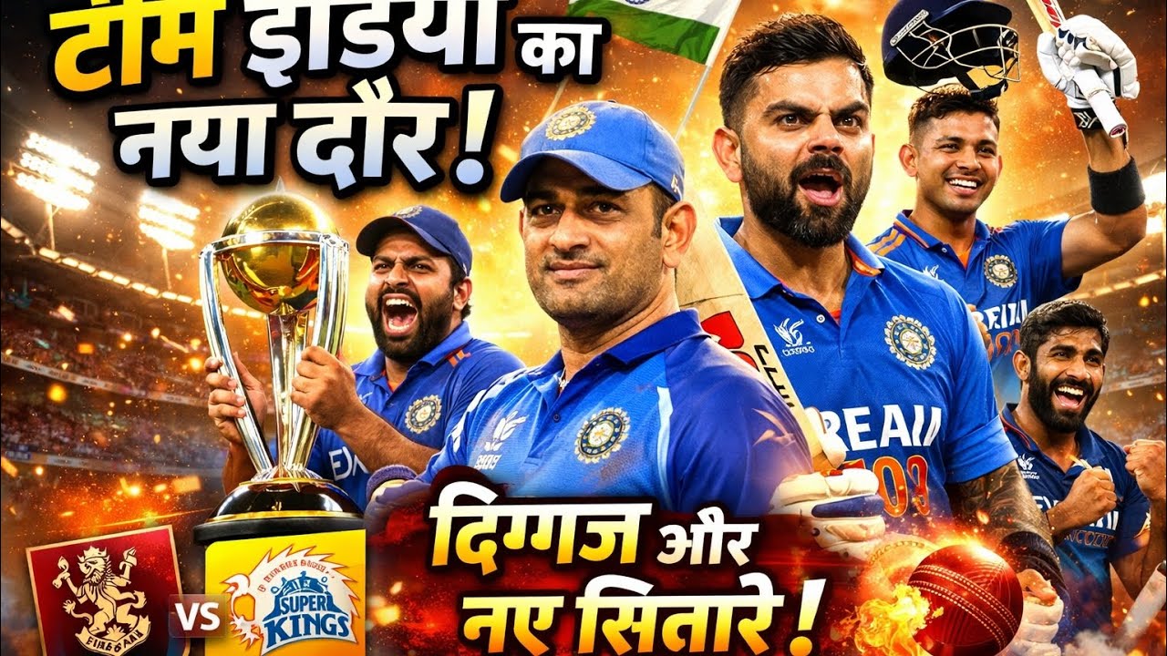 टीम इंडिया का नया दौर! दिग्गज vs नए सितारे 🔥India Cricket का नया तूफान – क्या फिर चैंपियन बनेगा? 🇮🇳🏆