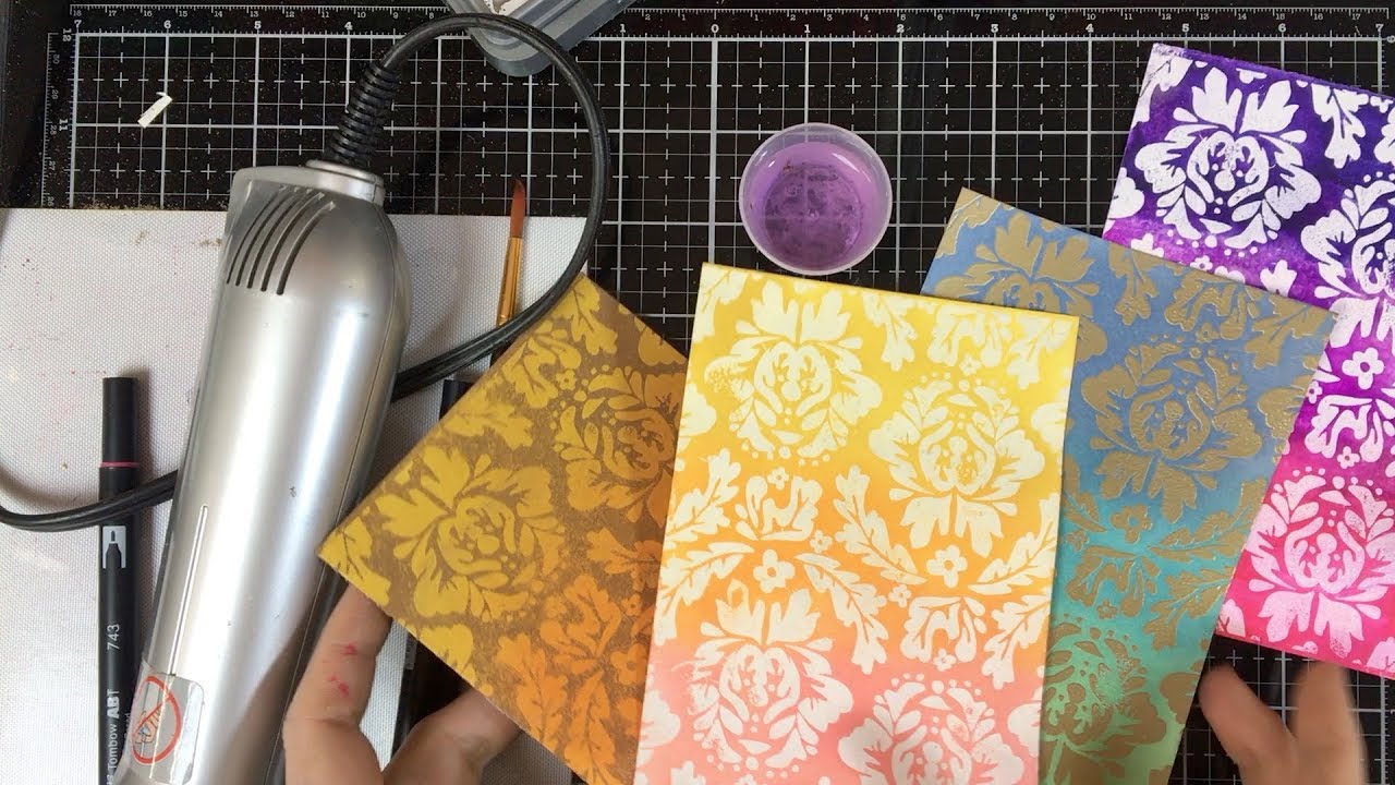 Resist Techniques with Embossing Powder