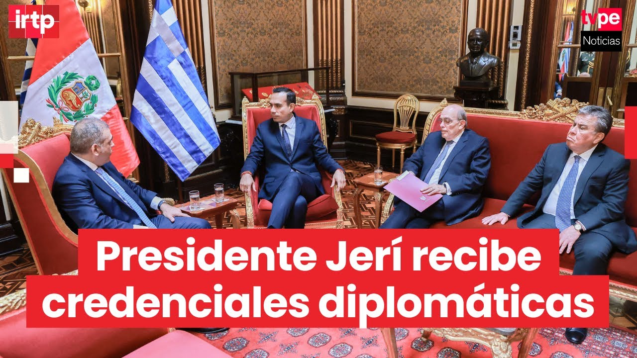 Presidente Jerí recibe cartas credenciales de embajadores de Australia, Reino Unido y Grecia