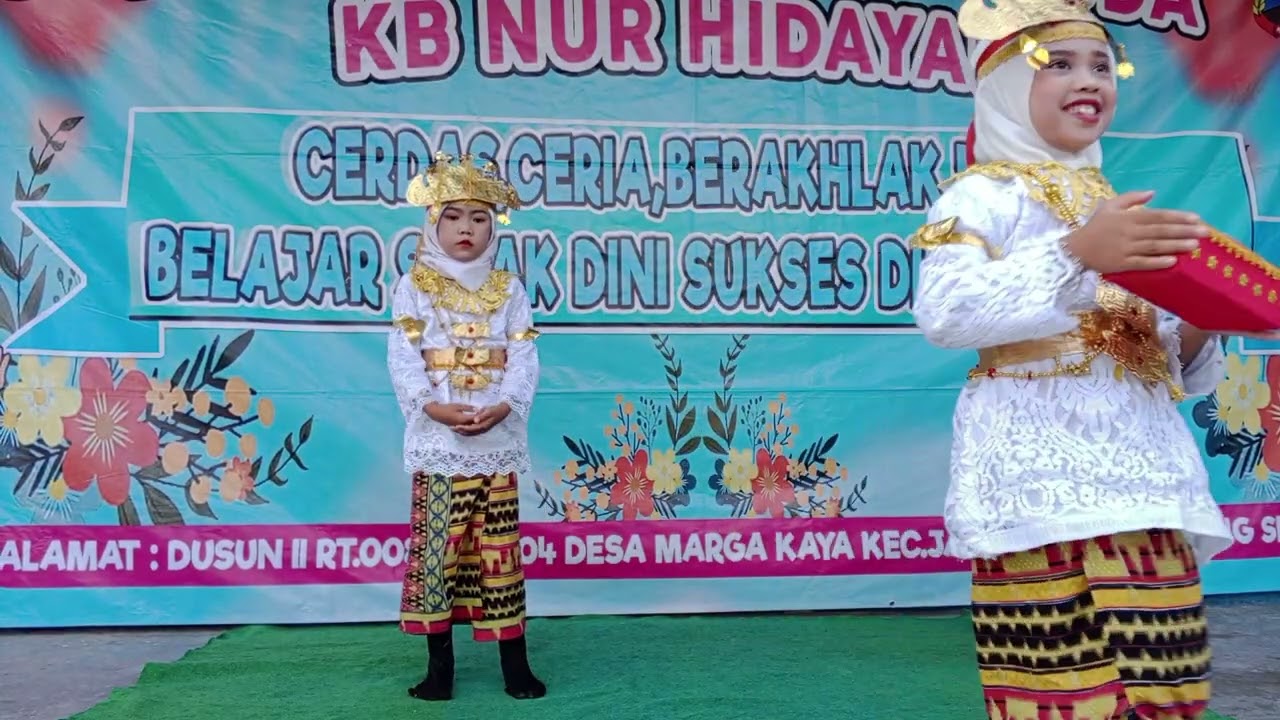 Perpisahan PAUD Nur Hidayah tahun angkatan 2024 2025 Hani, Aira, dan Chelsea