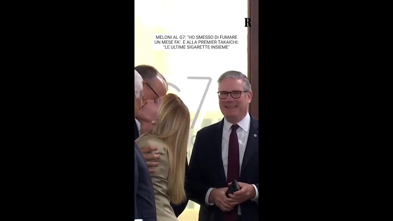 Мелони на G7: &laquo;Я бросила КУРИТЬ месяц назад&raquo;. И Такаити: &laquo;Последние сигареты вместе&raquo;