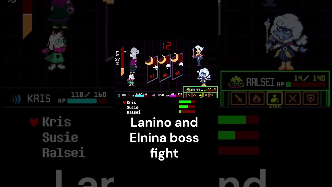 Deltarune chapter 3: Lanino and Elnina boss fight