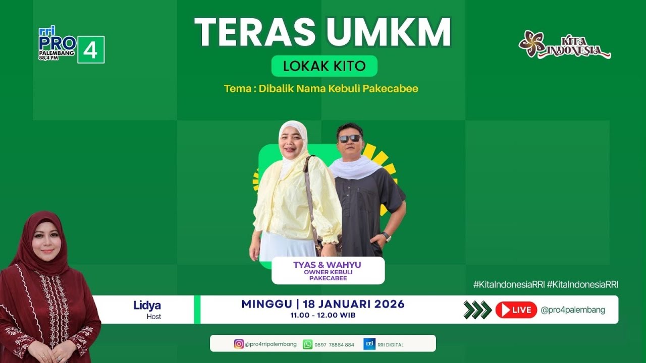 TERAS UMKM (LOKAK KITO) - RRI PALEMBANG, 18 JANUARI 2026