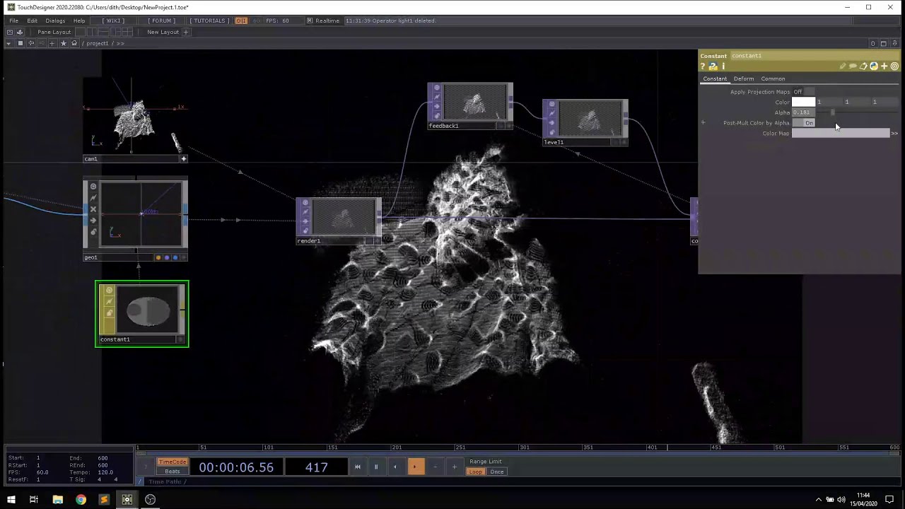 Tuto Fr Touchdesigner : Inititiation au Top instancing en se basant sur une entrée Kinect v2