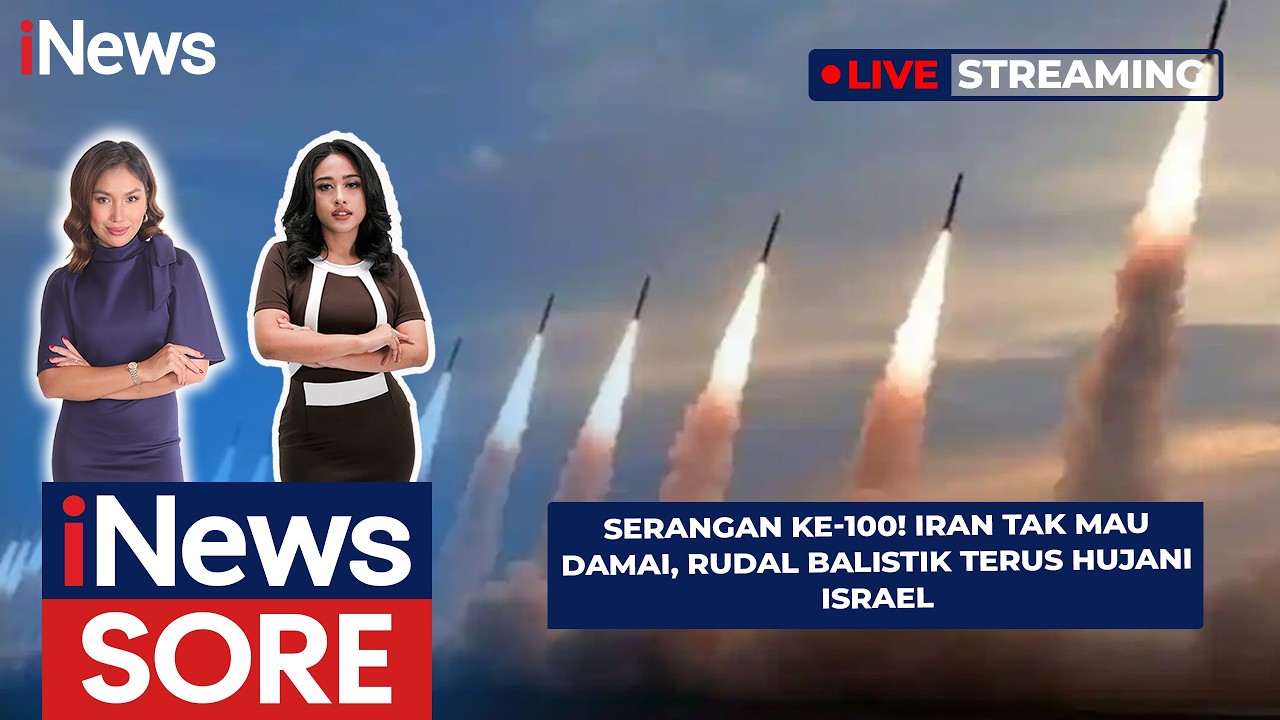 🔴LIVE | SERANGAN KE-100! Iran Tak Mau Damai, Rudal Balistik Terus Hujani Israel | iNews Sore (9/4)