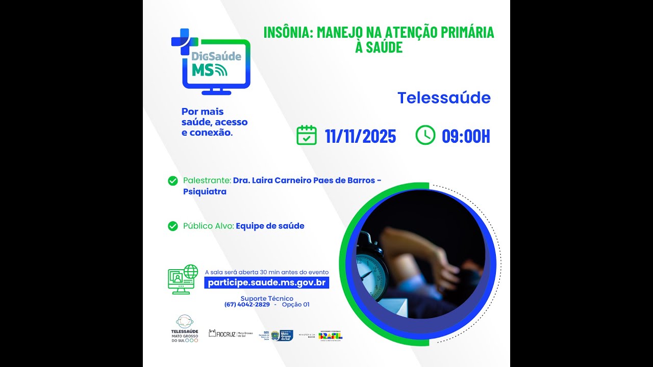Web Aula Fiocruz - Insônia Manejo na Atenção Primária à saúde