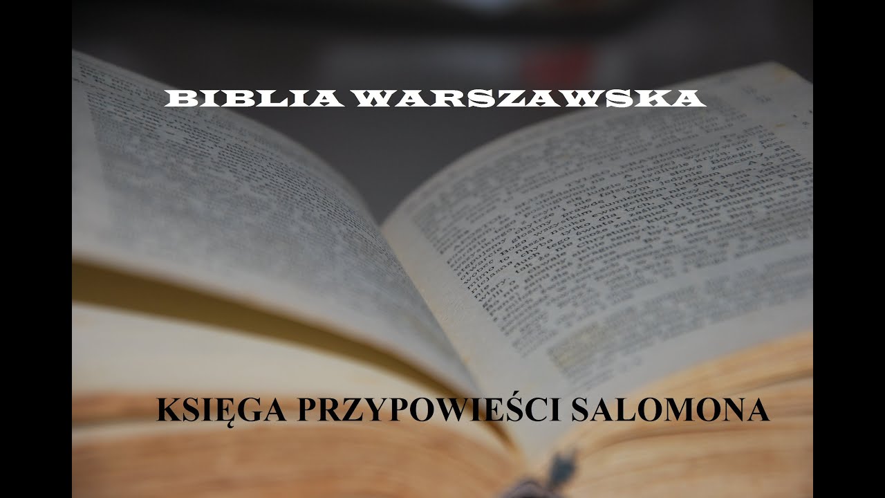 BIBLIA WARSZAWSKA ST 20 Księga Przypowieści Salomona