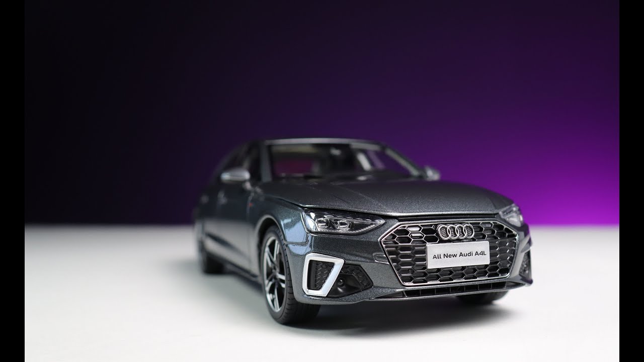 Unboxing a 1/18 AUDI A4L Diecast Toy Car 2020 Ver.