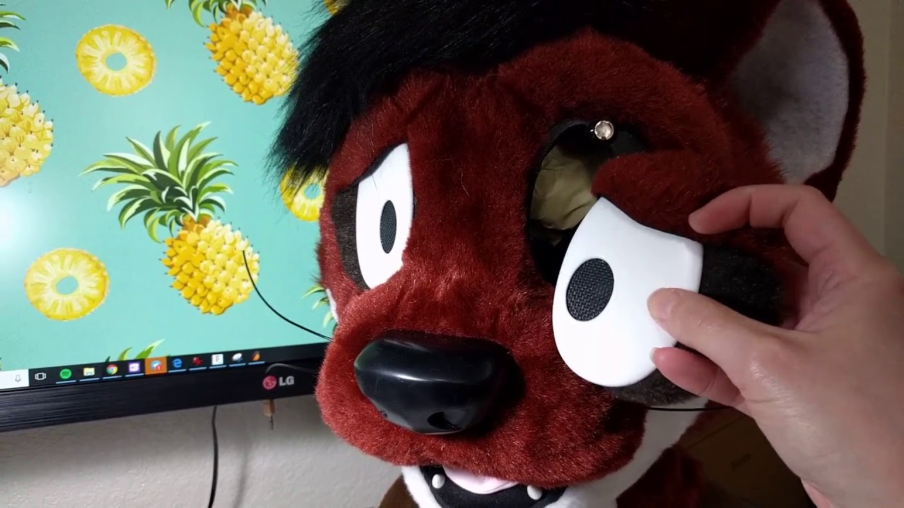 Magnetic fursuit eyes for Frankie