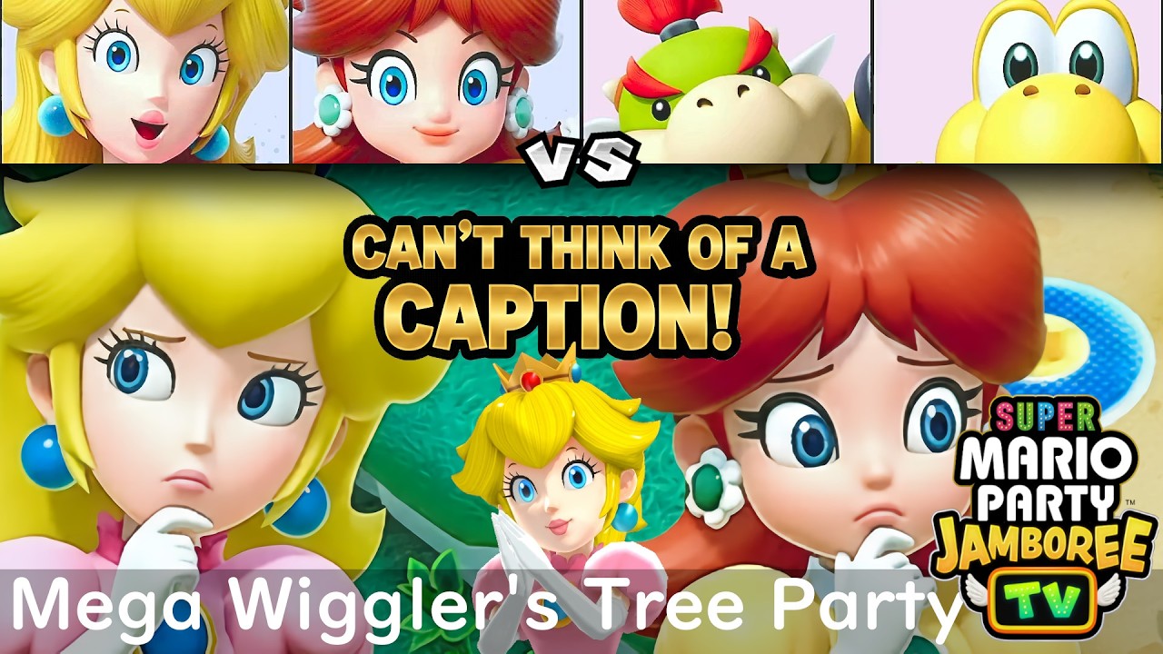 Super Mario Party Jamboree TV Peach & Daisy vs Bowser Jr & Koopa Troopa  Mega Wiggler's Tree Party