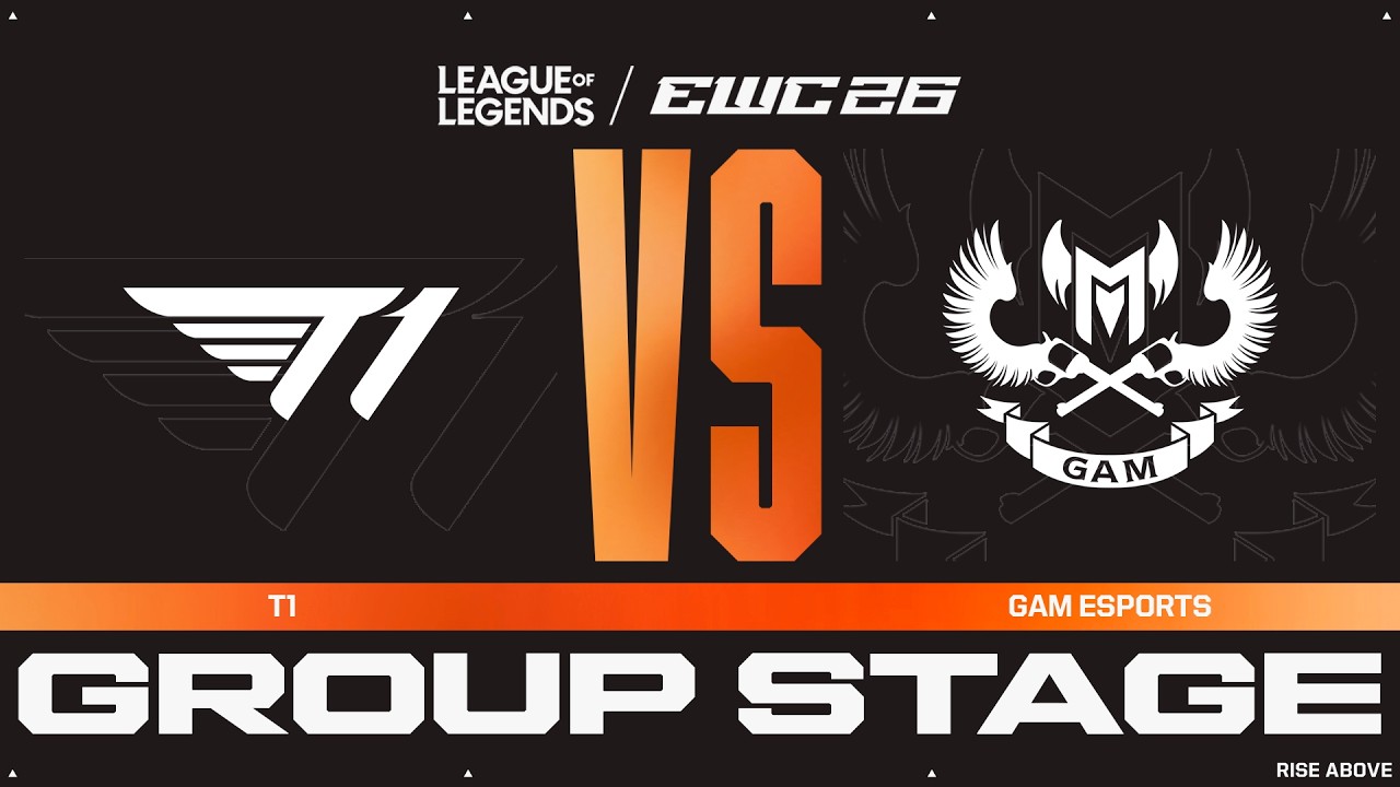 T1 vs GAM Esports | League of Legends at EWC 26 - Group Stage - VOD