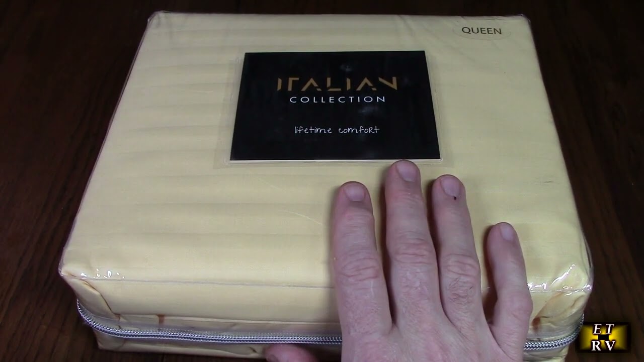 Italian Prestige Collection Striped Bed Sheet Set,  Luxury Soft Microfiber, Deep Pockets REVIEW