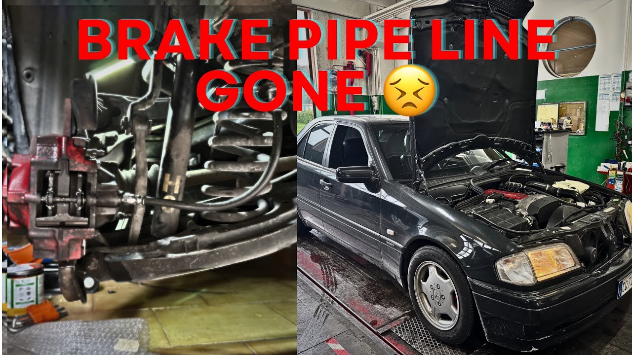 How to change Mercedes C class brake Pipe I w202 I punjabi I
