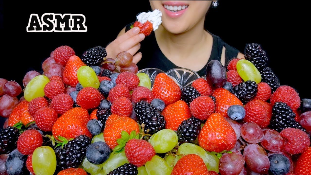HEALTHY EATING ASMR: FRUIT PLATTER ASMR (Strawberries, Blueberries, Raspberries, Grapes)|TracyN ASMR