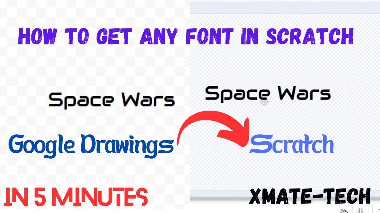 How To Get ANY Font In Scratch (Google Drawings)