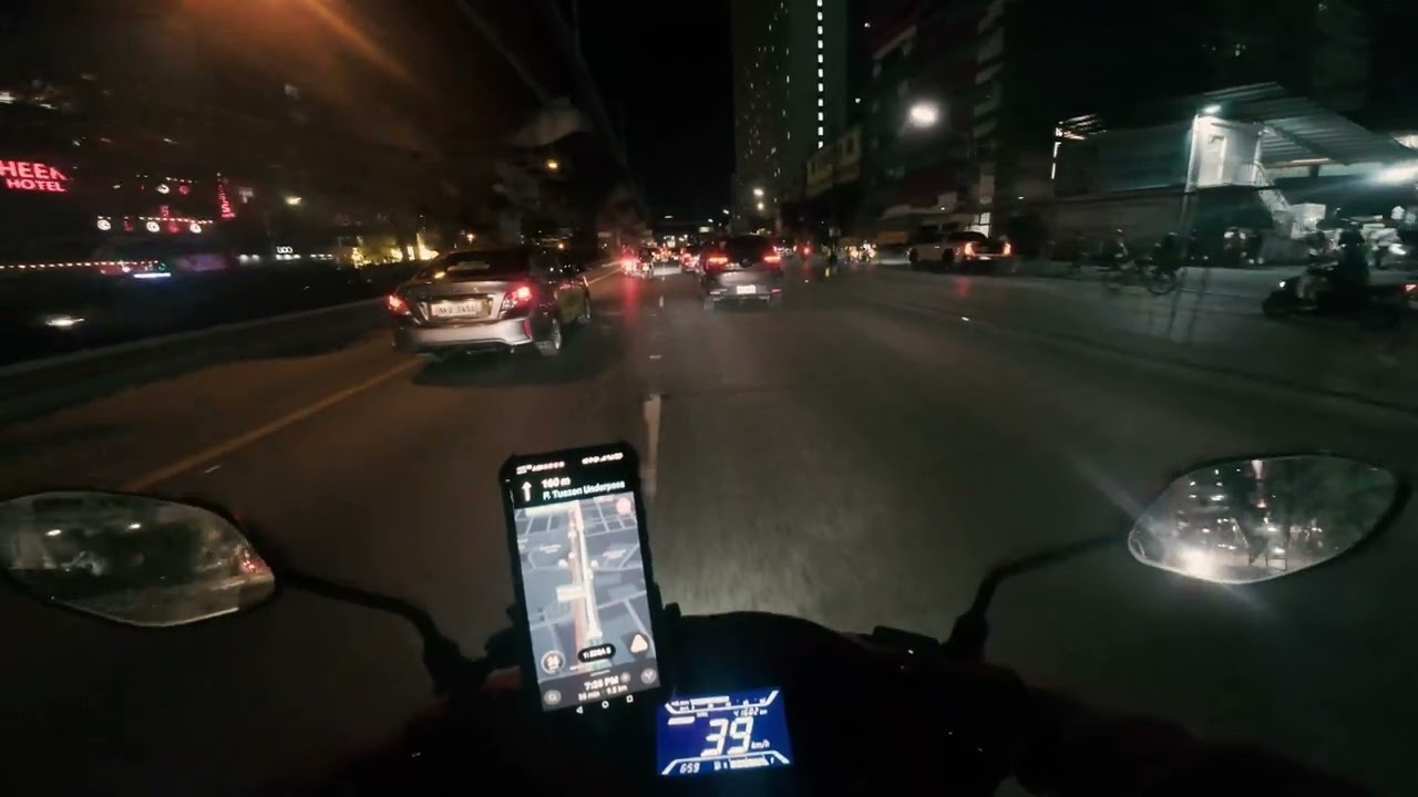The night city, just me and my ride | EDSA