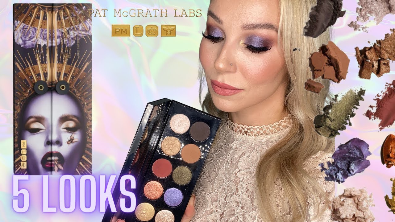 PAT MCGRRATH LABS MOTHERSHIP VI MIDNIGHT SUN PALETTE 5 LOOKS TUTORIALS