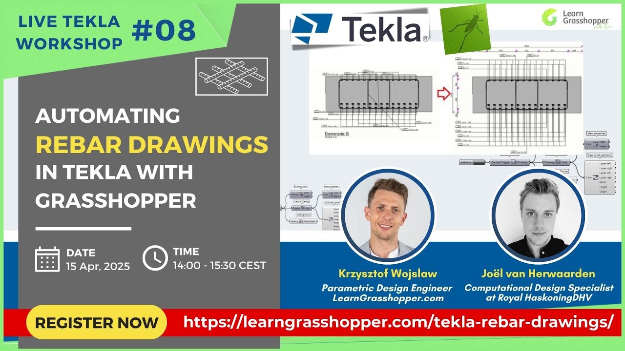 AUTOMATING REBAR DRAWINGS in Tekla with Grasshopper