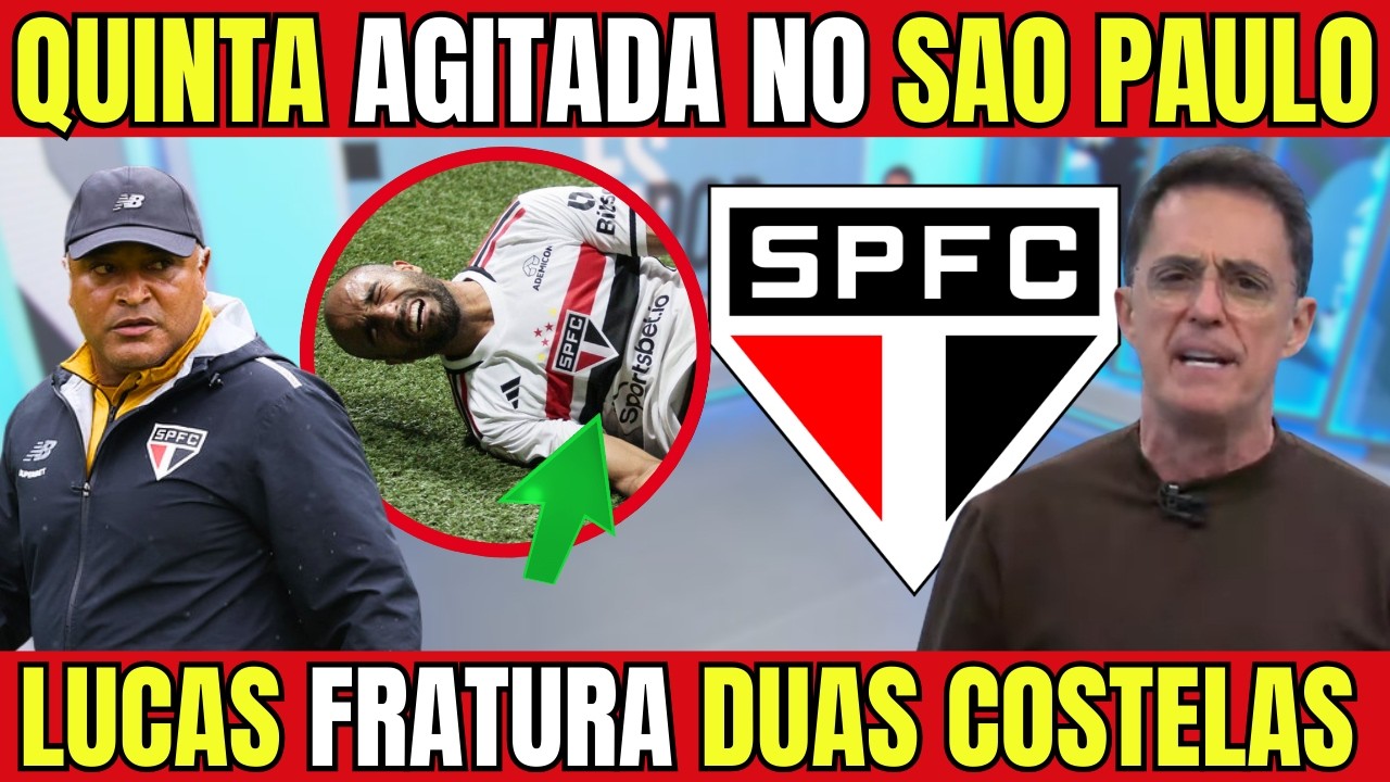 AGORA! ROGER TERÁ DESFALQUE IMPORTANTE PARA O CHOQUE REI DE SÁBADO! NOTICIAS DO SAO PAULO DE HOJE