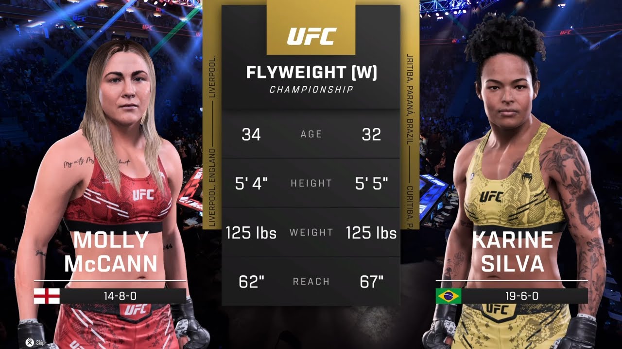 EA Sports UFC 5 Gameplay Molly McCann vs Karine Silva