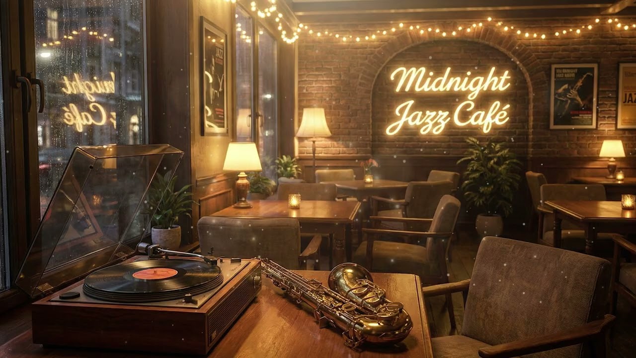 Relaxing Midnight Jazz Café 🎷 Cozy Instrumental Jazz Music