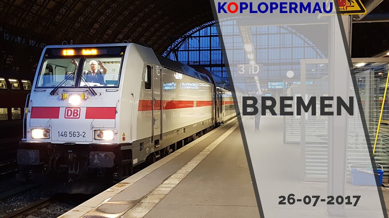 Treinen op station Bremen Hbf - 26 juli 2017