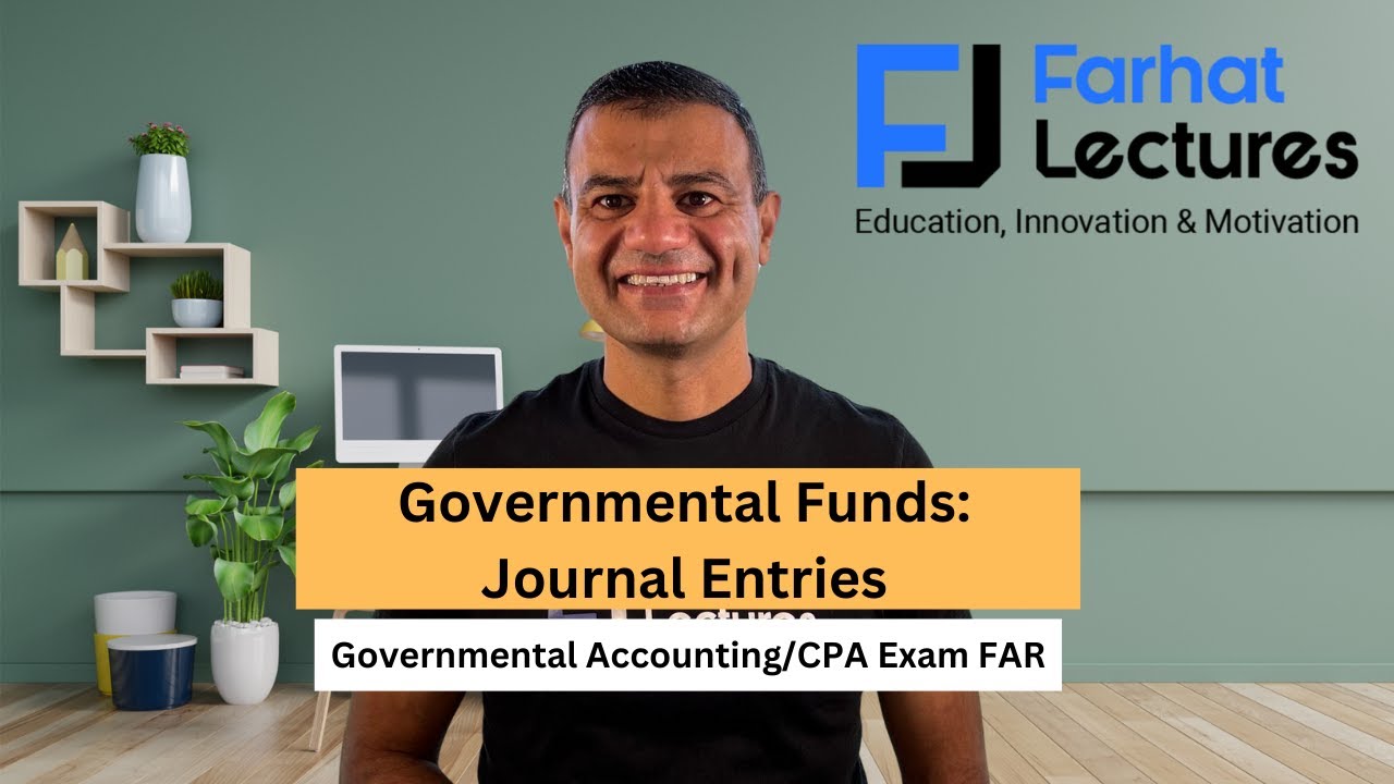 Governmental Funds Example Journal Entries. Governmental, Accounting CPA Exam FAR