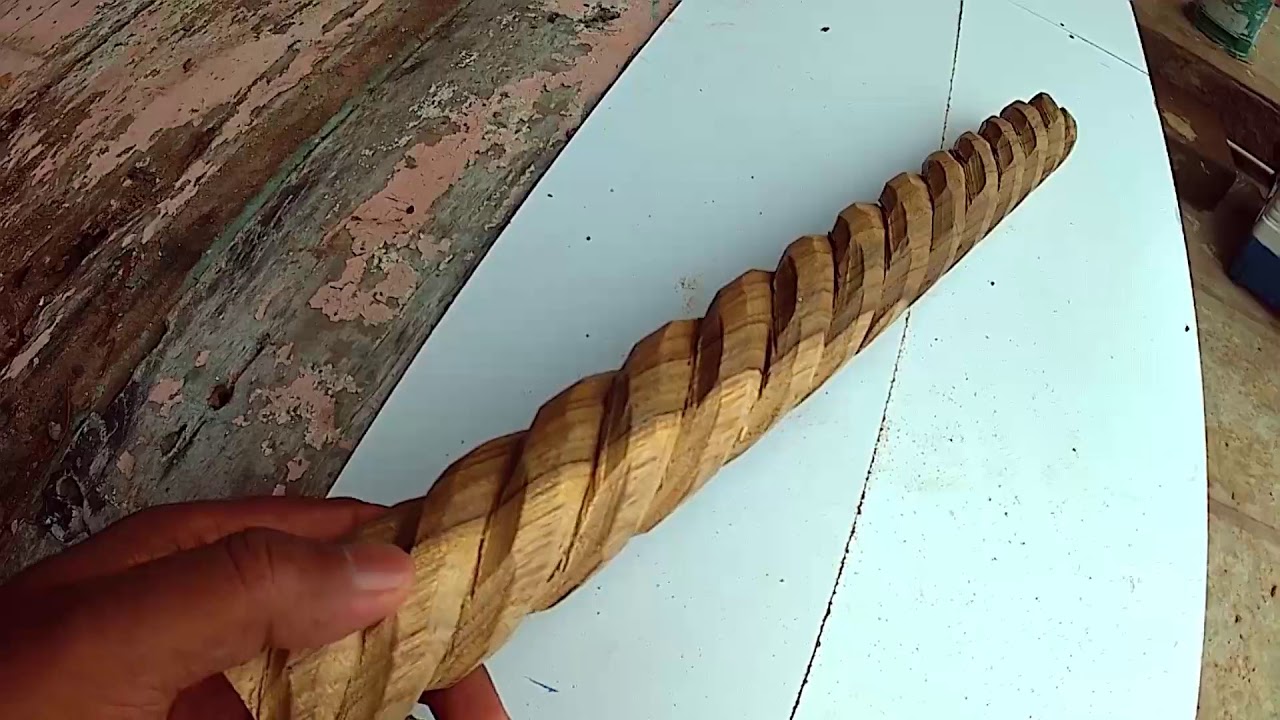 How to Carve Twisted Rope Design on Wooden from Scratch by hand - Indian Mistry Arts