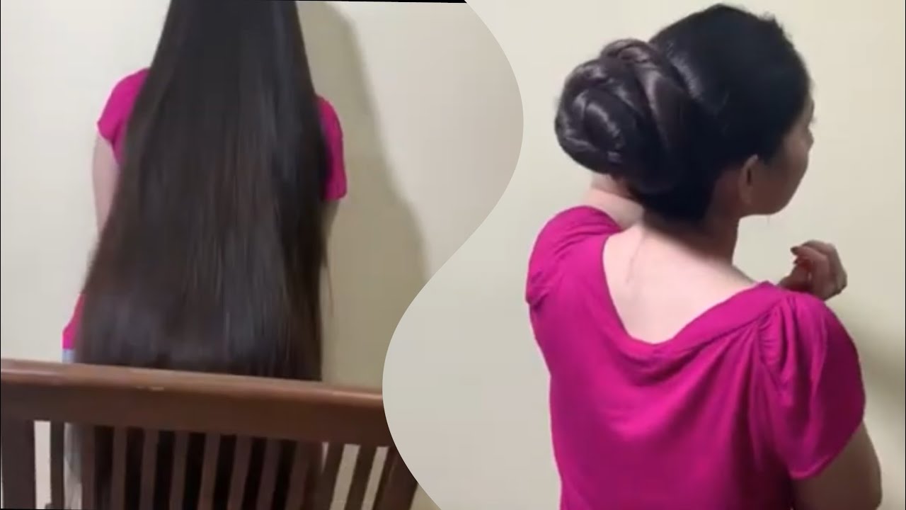 You Guys are never seen Bun Drop Like this before Long Beautiful Hair Video Neyha Silky L&B Hair