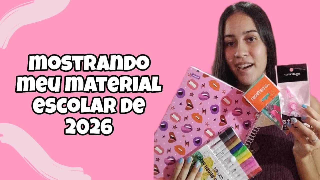 Mostrando meu material escolar de 2026