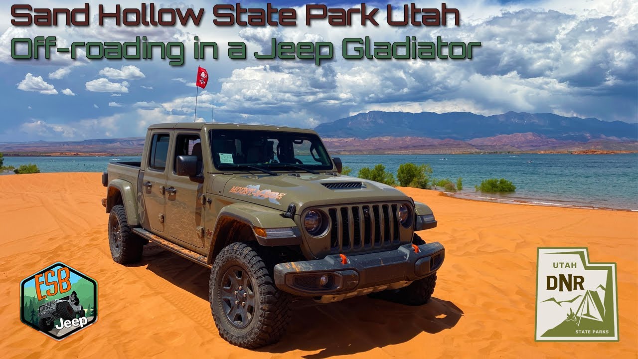 Sand Hollow State Park Utah Off-roading in a Jeep Gladiator