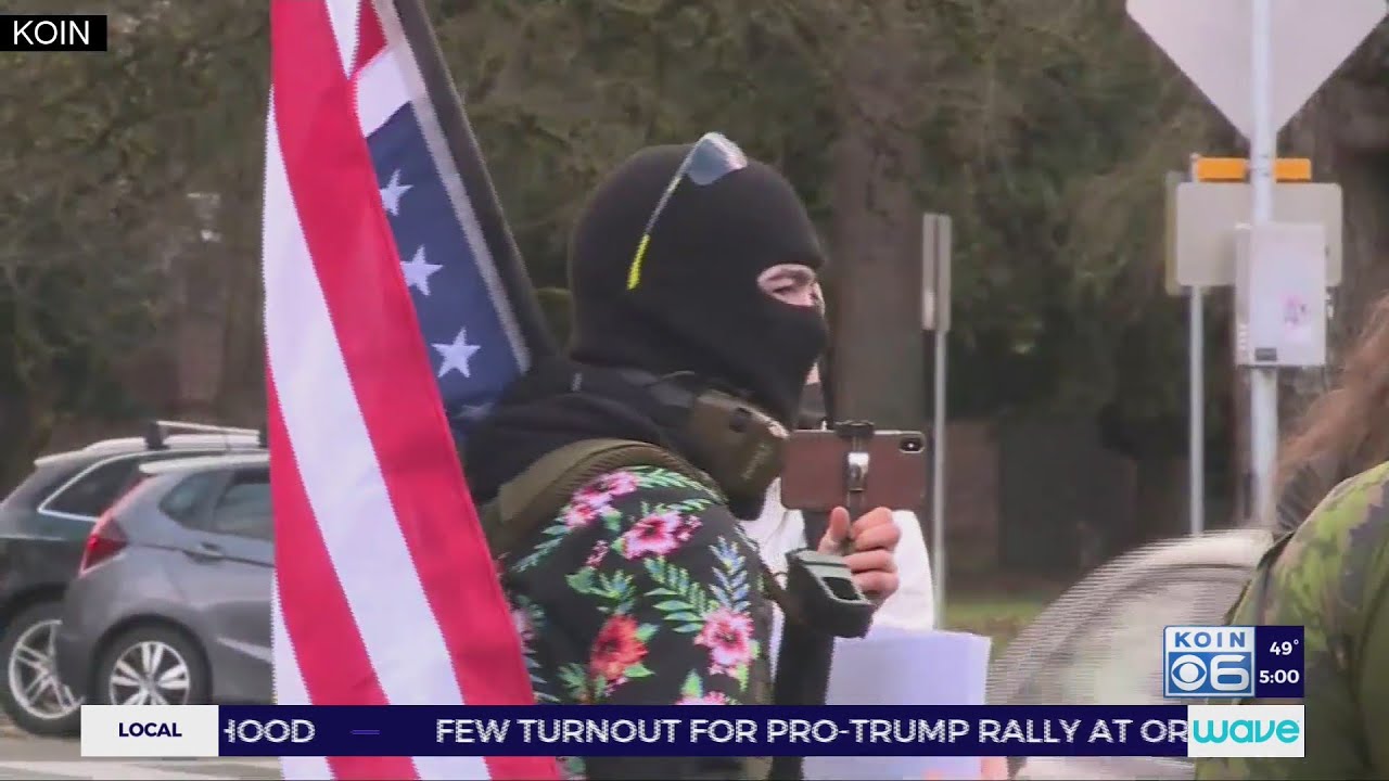 Protest at Oregon state Capitol Jan. 17, 2021