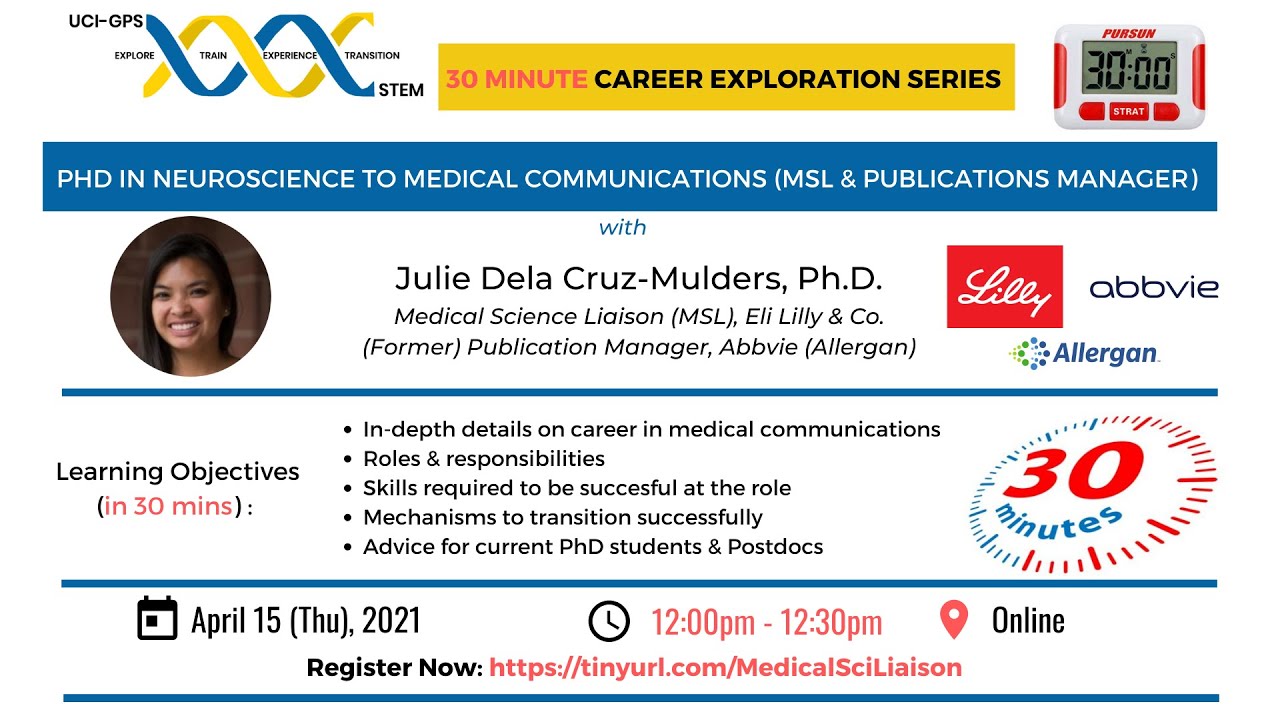 Careers in Medical Communications (MSL & Publications Manager). *MOVED