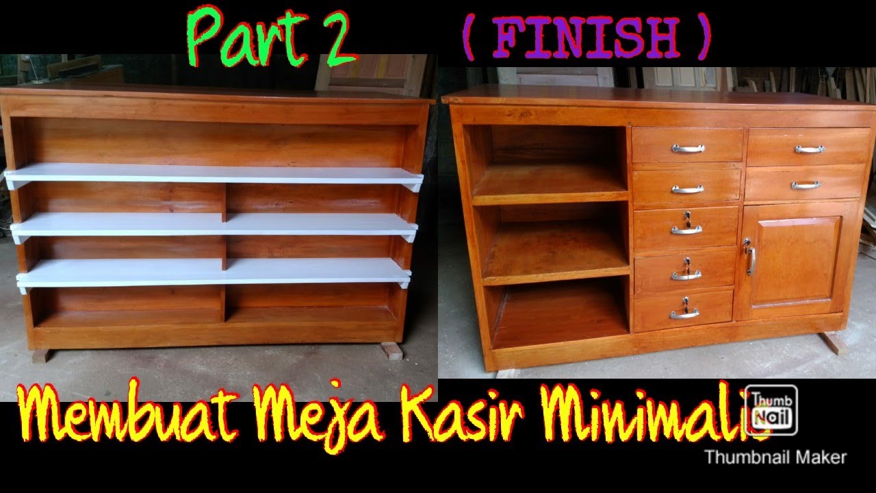 Membuat Meja Kasir Minimalis Part 2 | Meja Kasir Kayu | Wooden Cashier Table | Nina Taristiana